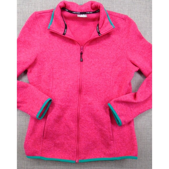 Head Zipper Jacket Fleece Tennis Women's Medium Bright Pink - Picture 1 of 11